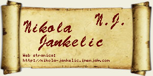 Nikola Jankelić vizit kartica
